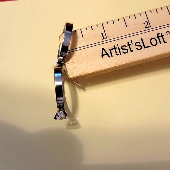 11 Sets New Stainless Steel Solitaire Cut Cubic Zirconia Wedding Ring & Band - Picture 3 of 5